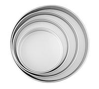 Wilton 2105-2932 moldes, Aluminio, Plateado, 4 Piece Set - Medium and Large