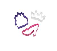 Wilton 2308-0915 - Set de cortadores para Galletas, diseño de Accesorios de Princesa, 3 Piezas