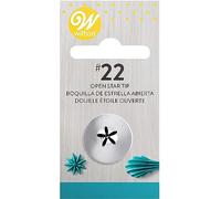Wilton Boquilla de manga pastelera con 22 RVS para manga pastelera, herramientas de decoración para tartas, accesorios de repostería, pasteles, magdalenas, churros, reutilizables, aptas para