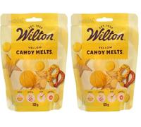 Wilton Candy Melts Amarillo Caramelos para Derretir con Sabor Dulce y Cremoso para Moldear, Sumergir y Decorar, Optimas para Cake Pops, Dulces, Tartas y Postres Revestidos, 125 g (Paquete de 2)