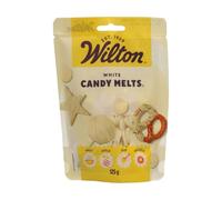 Wilton Candy Melts Blanco Caramelos para Derretir con Sabor Dulce y Cremoso para Moldear, Sumergir y Decorar, Optimas para Cake Pops, Dulces, Tartas y Postres Revestidos, 125 g