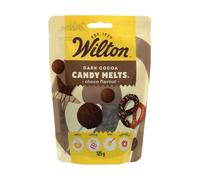 Wilton Candy Melts Cacao Oscuro Caramelos para Derretir con Sabor a Chocolate para Moldear, Sumergir y Decorar, Optimas para Cake Pops, Dulces, Tartas y Postres Revestidos, 125 g