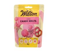 Wilton Candy Melts Rosa Caramelos para Derretir con Sabor Dulce y Cremoso para Moldear, Sumergir y Decorar, Optimas para Cake Pops, Dulces, Tartas y Postres Revestidos, 125 g