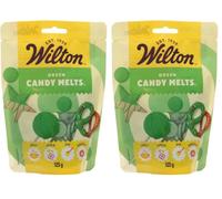 Wilton Candy Melts Verde Oscuro Caramelos para Derretir con Sabor Dulce y Cremoso para Moldear, Sumergir y Decorar, Optimas para Cake Pops, Dulces, Tartas y Postres Revestidos, 125 g (Paquete de 2)
