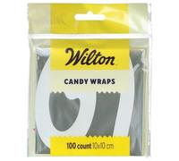 Wilton Candy Wraps - Bolsas de celofán transparentes para caramelos, caramelos, bombones y regaliz, 10 x 10 cm