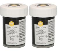 Wilton Colorante Alimenticio para Glaseado en Pasta, 28.3g, Color Negro, 04-0-0037 (Paquete de 2)