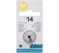 Wilton Decorating Tip Boquilla, #014 Open Star Carded | Boquilla de Acero Inoxidable Reutilizable para Decorar Tartas y Cupcakes, Apta para Lavavajillas