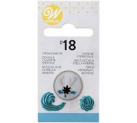 Wilton Decorating Tip Boquilla, #018 Open Star | Boquilla de Acero Inoxidable Reutilizable para Decorar Tartas y Cupcakes, Apta para Lavavajillas