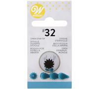 Wilton Decorating Tip Boquilla, #032 Open Star Carded | Boquilla de Acero Inoxidable Reutilizable para Decorar Tartas y Cupcakes, Apta para Lavavajillas