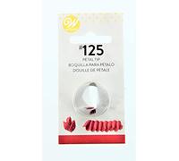 Wilton Decorating Tip Boquilla, #125 Petal Flower Carded | Boquilla de Acero Inoxidable Reutilizable para Decorar Tartas y Cupcakes, Apta para Lavavajillas