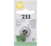 Wilton Decorating Tip Boquilla, #233 Multi-Open Carded | Boquilla de Acero Inoxidable Reutilizable para Decorar Tartas y Cupcakes, Apta para Lavavajillas