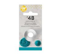 Wilton Decorating Tip Boquilla, #4B Open Star Carded | Boquilla de Acero Inoxidable Reutilizable para Decorar Tartas y Cupcakes, Apta para Lavavajillas