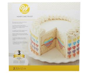 Wilton Heart Tasty-Fill - Juego de 2 moldes para tartas con relleno en forma de corazón