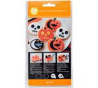 Wilton Juego de 4 cortadores de galletas y plantillas para Halloween