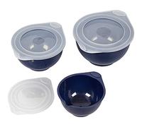Wilton Juego de cuencos cubiertos azul marino, 6 piezas