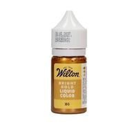 Wilton Liquid Color Bright Gold: Colorante alimentario a base de agua para crema de mantequilla y pasta de azúcar, colores vivos y de larga duración, fórmula a base de agua enriquecida con glicerina