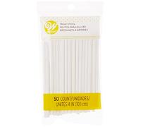Wilton - Palos para piruletas de 10 cm, 50 unidades, de papel fuerte, 50 unidades