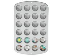 Wilton Recipe Right Mini Muffin Pan Molde para Hornear, 24 Cavidades | Mini Molde para Muffins con Revestimiento Antiadherente, Bandeja para Mini Muffins, Mini Cupcakes y Repostería