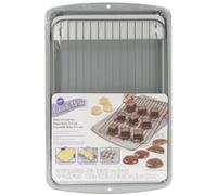 Wilton Rejilla de refrigeración con Bandeja para Galletas, Inoxidable, Gris Acero, 13" (33 cm)
