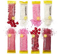 Wilton Silver and Gold Sprinkles Dessert Decorating Set, 8-Piece