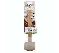 Wiltshire EAT Smart - Ablandador de carne, mazo de carne de doble cara, cabezal de función de plástico antiadherente resistente al calor, mango de madera de haya natural, 30,5 x 7 x 5,5 cm, marrón y