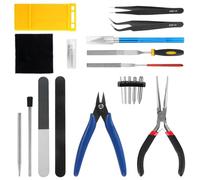 WiMas Juego de herramientas de rompecabezas de metal de 23 piezas, kits de modelos de metal, herramientas de asistencia de flexión para construcción de modelos y fijación