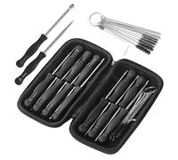 WiMas Kit de herramientas de ajuste de carburador, herramienta de limpieza de carburador, kit de ajuste de carburador de destornillador con cepillos de limpieza para equipos de motor pequeño de 2