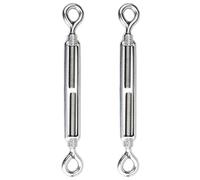 WiMas M10 - Tensor de cuerda de alambre de acero inoxidable 304 para ojo y ojo, tensor de cuerda de cable, paquete de 2