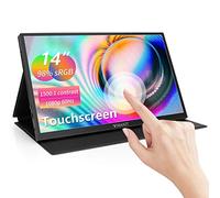 Wimaxit Monitor de Pantalla táctil portátil de 14 Pulgadas con Pantalla Externa vesa 98% sRGB FHD con Entrada Mini HDMIpuerto USBCsalida de Audio de 3,5 mm, Soporte de Cubierta Compatible para