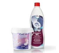 Wimex® Cali-mex - Kit de mantenimiento y limpieza profunda del baño Cali-mex espuma (1 kg) + desincrustante inodoro (1 litro)