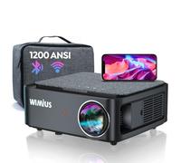 WiMiUS - Proyector de 7500 Lm, Full HD, 1080p, WiFi, Bluetooth, compatible con vídeos en 4K, LED, Home Cinema, Pantalla 300 pulgadas, Fire Stick, ordenador portátil, Smartphone iOS y Android, PS5
