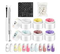 Wimnqie Gel Para Uñas | Kit De Arte Con Pegamento Para Esmalte | Kit Salón Natural Para Mujeres Principiantes Viaje Hogar