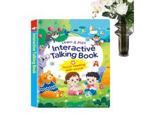 Wimnqie Libros con Sonidos, de Aprendizaje de Palabras con 14 Temas | Libro Educativo Parlante para Preescolar | para Niños de Viaje en Coche Hotel Exterior Casa Escuelas Guardería