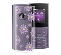 WIMSPEED Funda para Nokia 110 4G 2023 (1.8 "), Ultrafina Antichoque y Antiarañazos Protector Case Cover Suave Premium Gel TPU Silicona Bumper Carcasa para Nokia 110 4G 2023 - Flor Purpura
