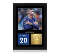 Win FC Cole Palmer - Imagen enmarcada A4 - Firma digital reproducida - Regalo para los fanáticos del Chelsea e Inglaterra