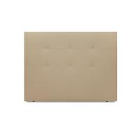 WIN REST Cabecero Aurora -Tapizado Polipiel Beige, Acolchado Confort Camas de Alta Gama, Estructura de Madera, diseño Capitoné (para Camas de 80/90 Cm)