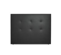 Win Rest Cabecero Aurora -Tapizado Polipiel Negro, Acolchado Confort Camas de Alta Gama, Estructura de Madera, diseño Capitoné (para Camas de 80/90 Cm)