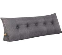 WINARA Cojín de Lectura Triangular Simple, Almohada de Respaldo Grande para Cama, sofá, Tatami, Almohada de día para Cama de día, Almohada de cabecero de (Gris, 200x50x20)
