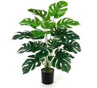 WINAROI Monstera Plantas Artificiales en Maceta Decorativas,Jardin Vertical Artificial,Planta Artificial Grande,Decoración para Hogar Salón Dormitorio Oficina Patio Tienda Jardín Baño