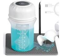 Winartton Mezclador de Resina Automático, Mezclador de Epoxi de Fácil Limpieza con Paleta de Silicona y Taza de Mezcla, Mínimas Burbujas, Batidor Eléctrico Recargable Sin Manos para Moldes de Resina