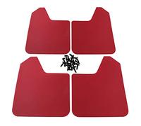 Wination MF12-BAS-BLK - Guardabarros universales, color rojo, 4 piezas + tornillos para coche, camioneta, SUV, furgoneta, camión