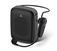 WinBridge Amplificador de voz inalámbrico con Bluetooth para profesores, sistema PA portátil de 15 W con auriculares de micrófono inalámbrico, micrófono personal para aula, enseñanza, entrenamiento y