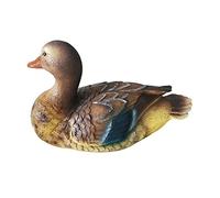 WINBST Decoración de cisne, resistente a la intemperie, resina flotante pato, realista para natación, pato salvaje al aire libre, jardín, estanque de 22 x 12 cm