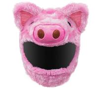 WINBST Funda de tela para casco de moto, cubierta de casco de moto, color rosa, felpa de cerdo, gorro divertido para casco de moto, accesorio para casco de moto, contra polvo, golpes y arañazos