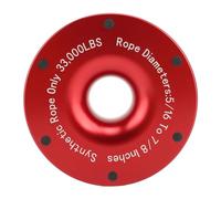 Winch Snatch Towing Optimal Lightweight Design High Breaking Strength for UTV SUV Truck Bike Recovery with 5/16 to 7/8in Rope Compatibility and 33000lbs Maximum Breaking (Red)