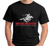 Winchester Rifle Streetwear Pullover Men's Crewneck Camiseta Short Sleeve Top Unisex Pure Cotton Tee Black, Negro , XL
