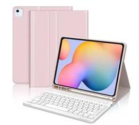 WINCHKING Funda con Teclado para Samsung Galaxy Tab S6 Lite 10.4" 2024/2022/2020, Funda con Teclado para Samsung Galaxy S6 Lite, Inalámbrico Bluetooth Magnético Keyboard, QWERTY Español Ñ, Rosa