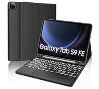 WINCHKING Funda con Teclado para Samsung Galaxy Tab S9 Fe 10.9"/ S9 11" 2023, Teclado para Samsung Galaxy Tab S10 FE 2025, Inalámbrico Bluetooth Magnético Keyboard, QWERTY Español Ñ, Negro-Touchpad