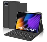 WINCHKING Funda con Teclado para Xiaomi Pad 7/7 Pro 11.2" 2025/Pad 8 11.2 Zoll, Desmontable Funda Teclado para Xiaomi Pad 7 11.2 Pulgadas 2025, Bluetooth Magnético Keyboard, QWERTY Español Ñ, Negro