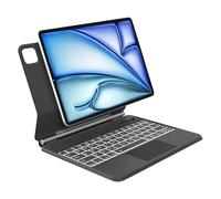 WINCHKING iPad Air 11 M2 2024 Funda con Teclado Español para iPad Pro de 11 Pulgadas 4./3./2./1. Teclado Letra Ñ con trackpad Iluminado Diseño Flotante magnético Gris